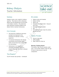 Kidney Dialysis - Science Take-Out