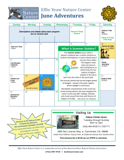 Effie Yeaw Nature Center June Adventures