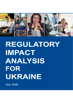 COMPLETING A REGULATORY IMPACT ANALYSIS