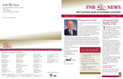 Summer, 2009 - First National Bank of Northern California
