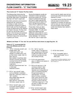 engineering information - flow charts - &ldquo;c&rdquo; factors