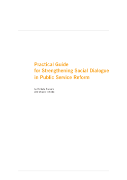 Practical Guide for Strengthening Social Dialogue in Public
