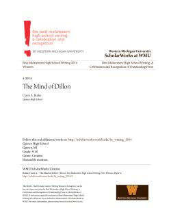 The Mind of Dillon - ScholarWorks at WMU