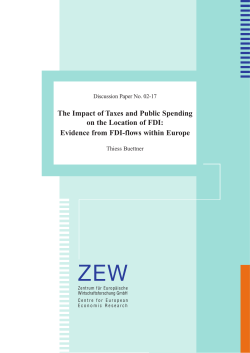The Impact of Taxes and Public Spending on the Location of