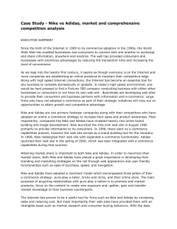 Case Study - Nike vs Adidas, market and comprehensive