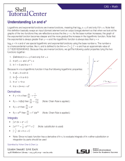 Understanding Ln and ex