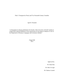 Pulci`s Transgressive Poetry and Two Sixteenth