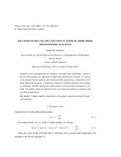 Solutions of Riccati-Abel equation in terms of third order