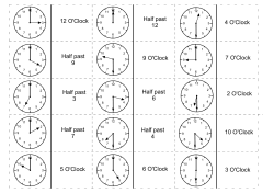 Half past 12 Half past 3 Half past 9 Half past 7 Half