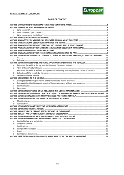 to Terms and Conditions for Belgium