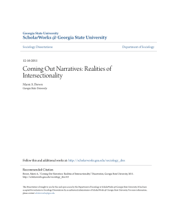 Coming Out Narratives: Realities of Intersectionality