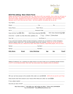 New Client Form specific to Sitting