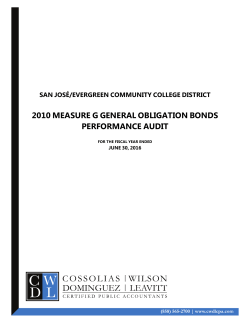 2010 measure g general obligation bonds performance
