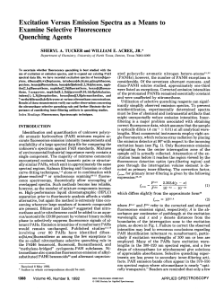 Excitation Versus Emission Spectra as a Means to