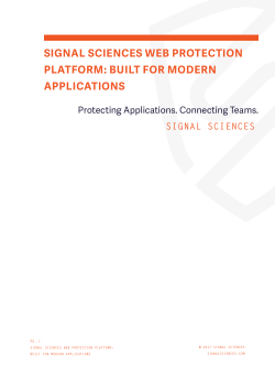 signal sciences web protection platform: built for modern applications