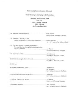 Training Agenda and Speaker Biographies