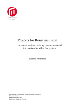 Projects for Roma inclusion