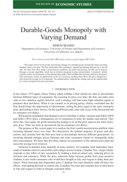 Durable-Goods Monopoly with Varying Demand