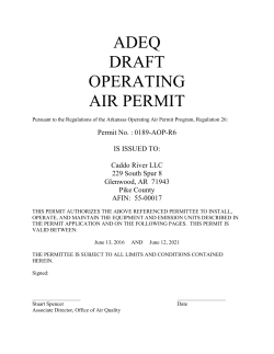 0189-AOP-R6 - Arkansas Department of Environmental Quality