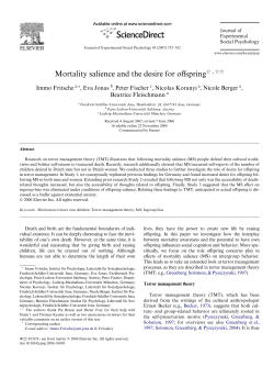 Mortality salience and the desire for offspring