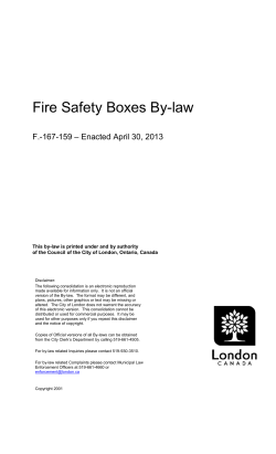 Fire Safety Boxes By-law
