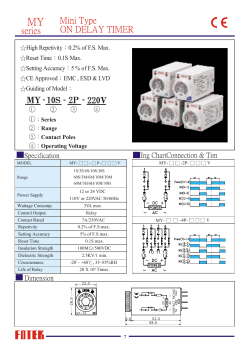 High Repetivity 0.2% of F.S. Max. Reset Time 0.1S Max. Setting