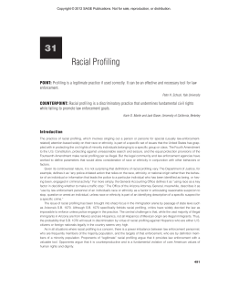 Racial Profiling - Goldman School of Public Policy