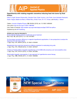 Hyperthermia with rotating magnetic nanowires inducing heat into