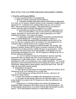 Heart of New York Area Public Information Subcommittee Guideline
