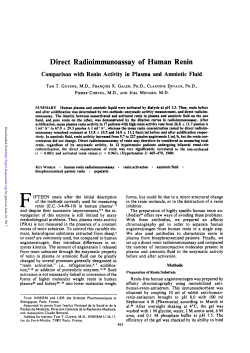 Direct Radioimmunoassay of Human Renin
