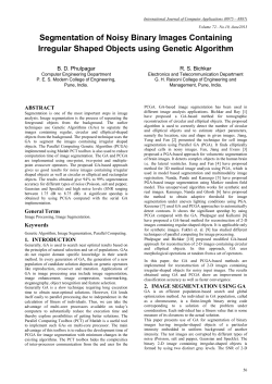 Segmentation of Noisy Binary Images Containing Irregular Shaped
