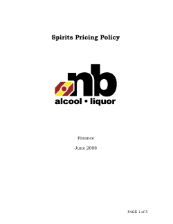 Spirits Pricing Policy