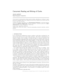 Concurrent Reading and Writing of Clocks