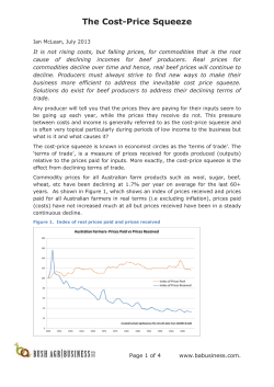 The Cost-Price Squeeze