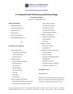 A Computerized Dictionary of Entomology