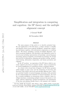 the SP theory and the multiple alignment concept