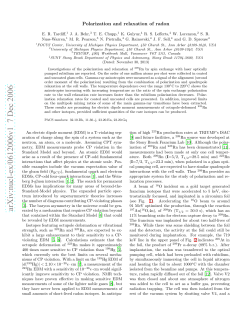 Polarization and relaxation of radon