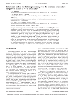 Submicron probes for Hall magnetometry over the extended