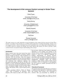 The development of the common fraction concept in grade