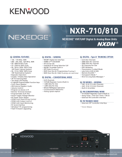 NXR-710/810 - Kenwood NEXEDGE
