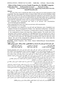 Effect of Zinc Oxide Level on Tensile Properties of a NR/SBR