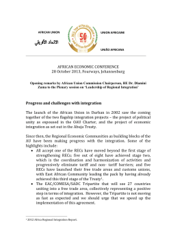 Opening remarks by African Union Commission Chairperson, HE Dr