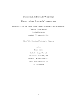 Directional Adhesion for Climbing: Theoretical and Practical