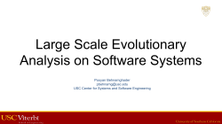 Large Scale Evolutionary Analysis on Software Systems