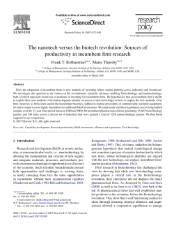 The nanotech versus the biotech revolution