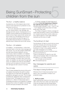 Being SunSmart – Protecting children from the sun