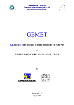 GEneral Multilingual Environmental Thesaurus