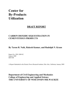 Carbon Dioxide Sequestration in Cementitious Products