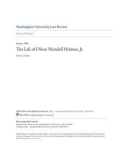 The Life of Oliver Wendell Holmes, Jr.