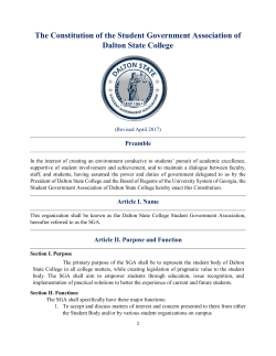 Student Government Association Constitution